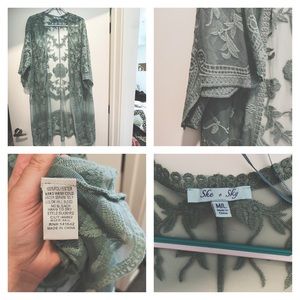 Long Lace Cardigan, M/L